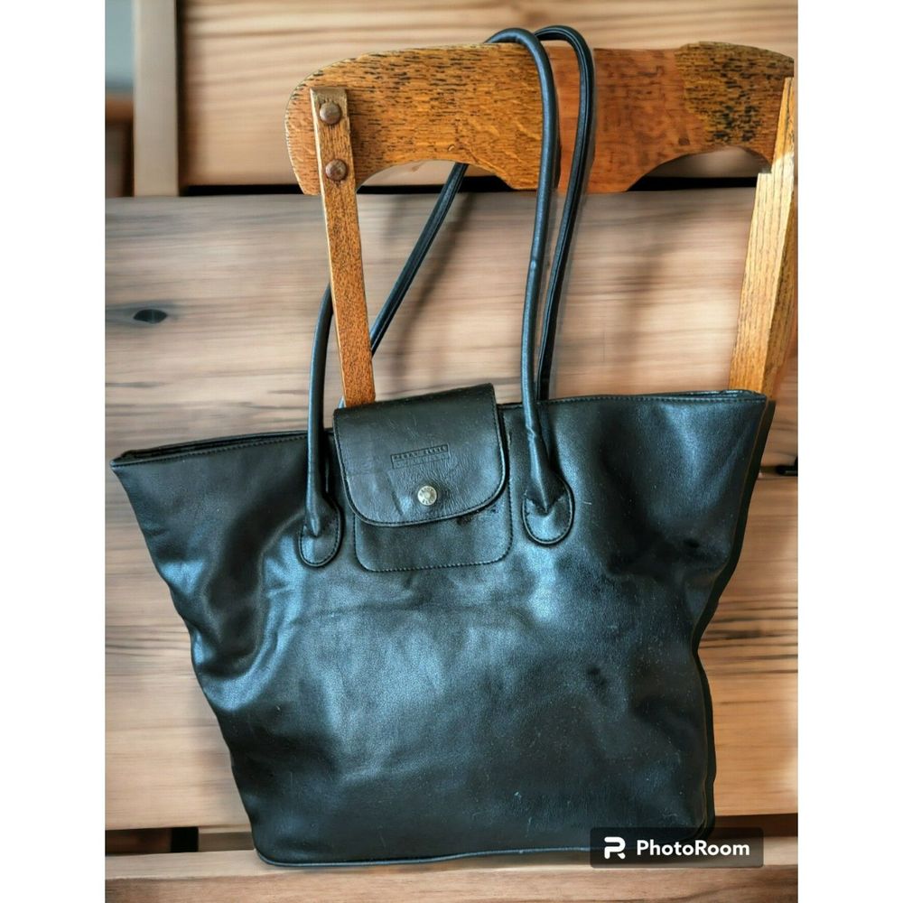 Perry Ellis America leather large tote bag